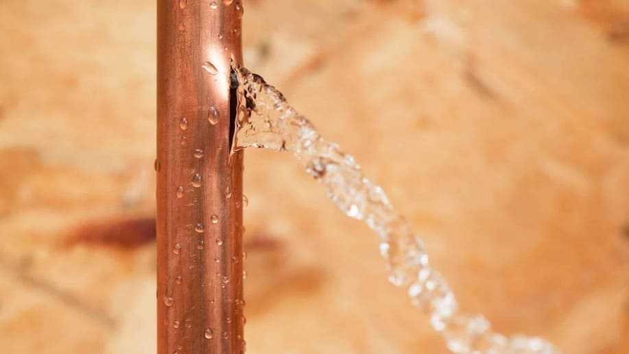 Interior plumbing leak repair and water damage mitigation in San Diego